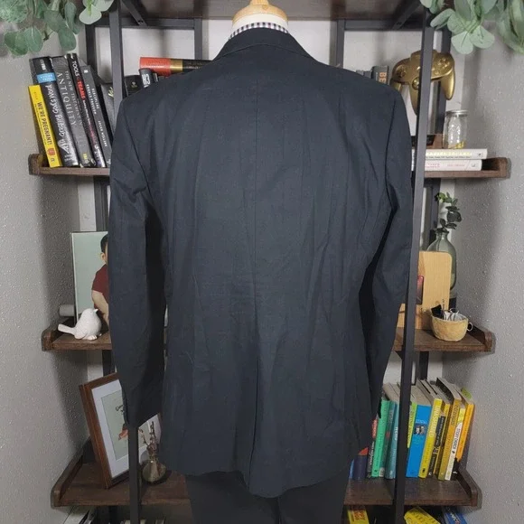 J.Crew THOMPSON Men's Sport Coat Blazer Two Button‎ Black cotton Size 46R NEW